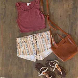 Multi-color Tie Up Shorts